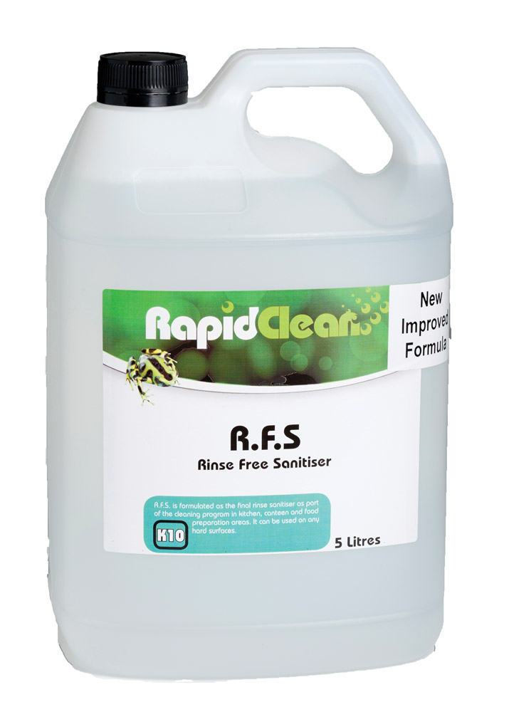 Rapid Rinse Free Sanitiser 5L Kitchen Chemical Cleaning Your