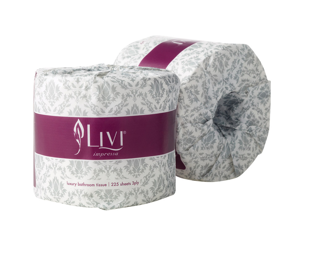 Livi Impressa Embossed Scented Toilet Paper 3Ply 225 Sheet Carton of 48