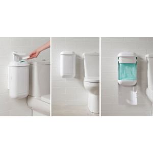 Pod Petite Manual Sanitary Bin White