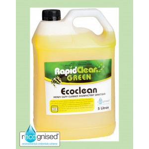 Rapid Green Ecoclean Powerful Cleaner and Sanitiser 5L
