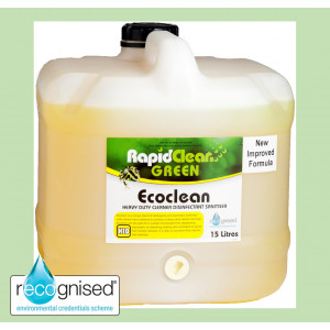 Rapid Green Ecoclean Powerful Cleaner and Sanitiser 15L