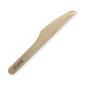 Biopak Compostable Wooden Disposable Knife Carton of 1000
