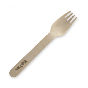 Biopak Compostable Wooden Disposable Fork Carton of 1000