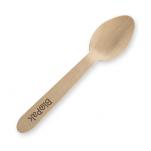 BioPak Compostable Wooden Disposable Teaspoon Carton of 2000