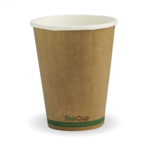 BioPak Compostable Kraft Double Wall Cup 8oz (255ml) 80mm Diameter Carton of 1000