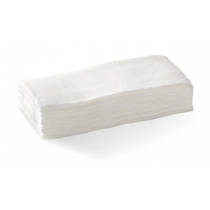 BioPak Compostable White 1/8 Fold Dinner Napkin 2ply Carton of 1000