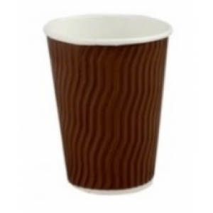 Cool Wave Hot Paper Dual Wall Brown Drink Cup 8oz Carton of 500