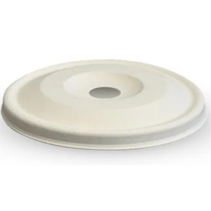 BioPak Plant Fibre Flat Cold Paper BioCup Lid 90mm Carton of 1000