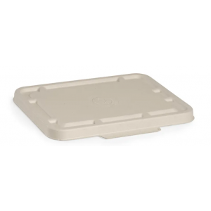 BioPak 2&3 Compartment Plant Fibre Biocane Takeaway Lid Natural Carton of 500