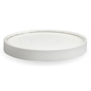 BioPak Paper Biobowl Lid White 430-950ml/12-32oz Carton of 500