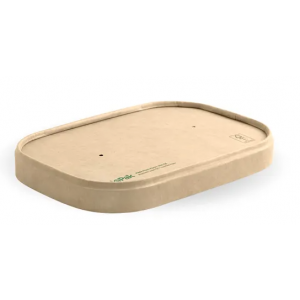 BioPak BioBoard Kraft Paper Takeaway Lid 500-1000ml Carton of 300