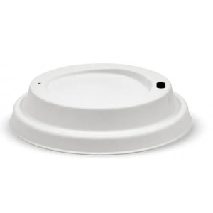 BioPak White Plant Fibre Biocup Lid Large 90mm Carton 1000