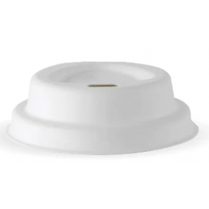 BioPak Plant Fibre Biocup Lid White 4oz 63mm Carton of 2000