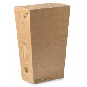 BioPak Unlined Enclosed BioBoard Chip Box Large Carton of 800