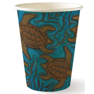 BioPak Indigenous Art Single Wall Biocup 390ml/12oz (90mm) Carton of 1000