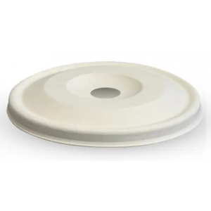 BioPak Plant Fibre Flat Cold Paper BioCup Lid 80mm Carton of 1000