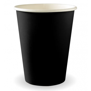 BioPak Black Single Wall BioCup 390ml/12oz (90mm) Carton of 1000