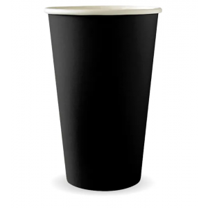 BioPak Black Single Wall BioCup 510ml/16oz (90mm) Carton of 1000
