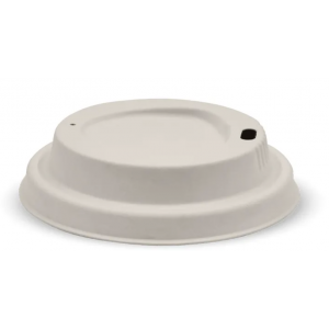 BioPak Small Natural Plant Fibre BioCup Lid 80mm Carton of 1000