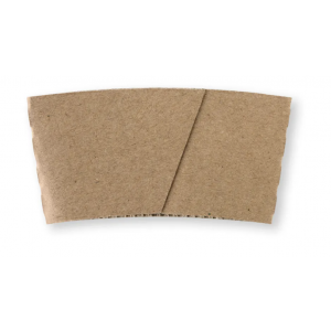 BioPak Paper Cup Sleeve 8oz (80mm) Kraft Carton Of 1000