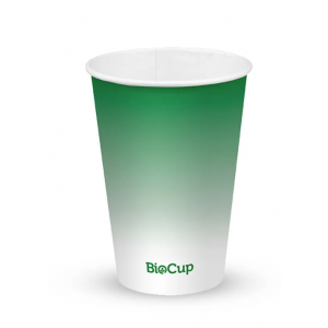 BioPak Cold Paper BioCup 420ml / 14oz (90mm) Green Carton Of 1000