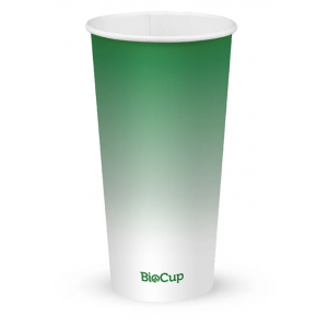 BioPak Cold Paper BioCup 600ml / 20oz (90mm) Green Carton Of 1000