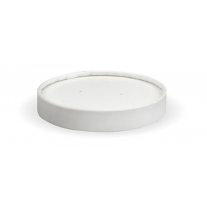 BioPak Paper BioBowl Lid 250ml / 8oz White Carton Of 500