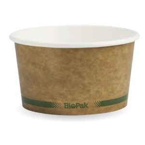 BioPak BioBowl 430ml / 12oz Kraft Carton Of 500