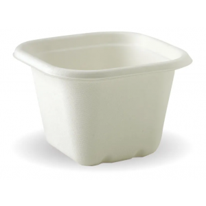 BioPak Takeaway Base 630ml White Plant Fibre Carton Of 600