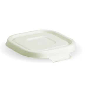 BioPak Takeaway Lid 280-630ml White Plant Fibre Carton Of 600