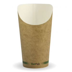 BioPak Paper Chip BioCup Medium Kraft Carton Of 1000