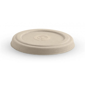BioPak BioCup Sauce Lid 90ml & 120ml Natural Plant Fibre Carton Of 1000