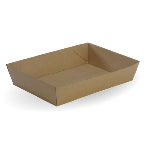 BioPak Bioboard Tray #5 Kraft Carton Of 100