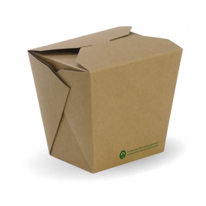 BioPak BioBoard Noodle Box 960ml / 32oz Kraft Carton Of 500