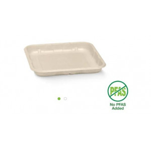BioPak Plant Fibre Produce Tray 14x14x2cm Carton of 1000