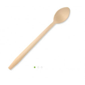 BioPak 30cm Tall Coated Wood Teaspoon Carton of 1000