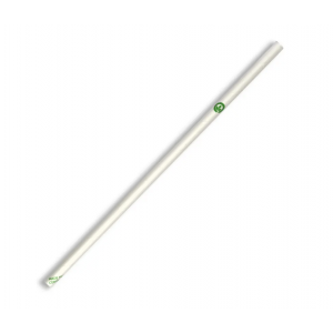 BioPak Regular BioStraw 6mm White Carton of 2500