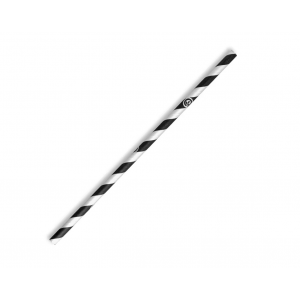 BioPak Regular BioStraw 6mm Black Stripe Carton of 2500