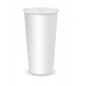 BioPak Cold Paper Cup 22oz (90mm) White Carton of 1000