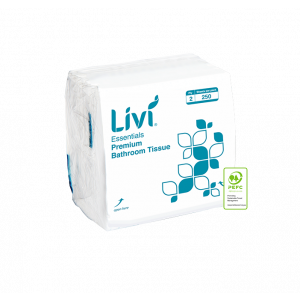 Livi Essentials Interleaved Toilet Tissue 2Ply 250 Sheet Carton of 36