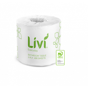 Livi Everyday Basics Toilet Paper 2Ply 400 Sheet Carton of 48