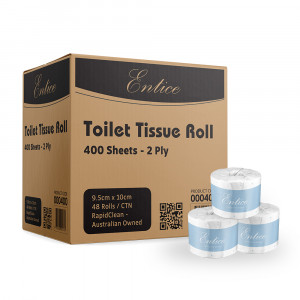 Entice 2 Ply 400 Sheet Toilet Paper Carton of 48