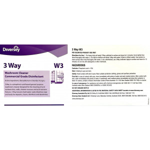 Label For Diversey 3 Way