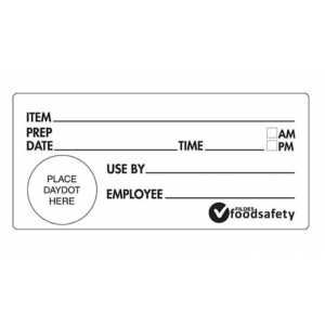 Daydot Removable Shelf Life Label 102x47mm Roll of 500