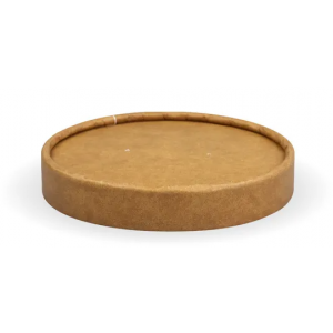 BioPak Kraft Paper BioBowl Lid 250ml 8oz Carton of 500