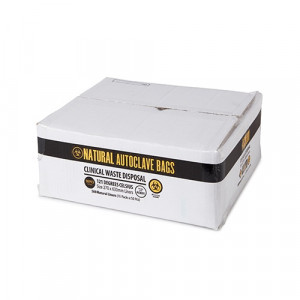 Autoclave Bags 121°C Natural Printed Small 630mm x 270mm Carton of 500