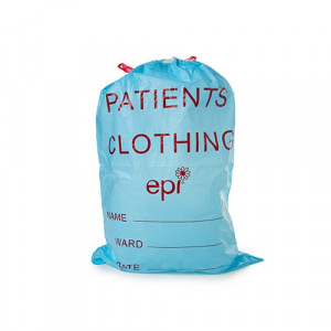 Patient Clothing Bag with Drawstring Blue 720mm x 470mm Carton of 500