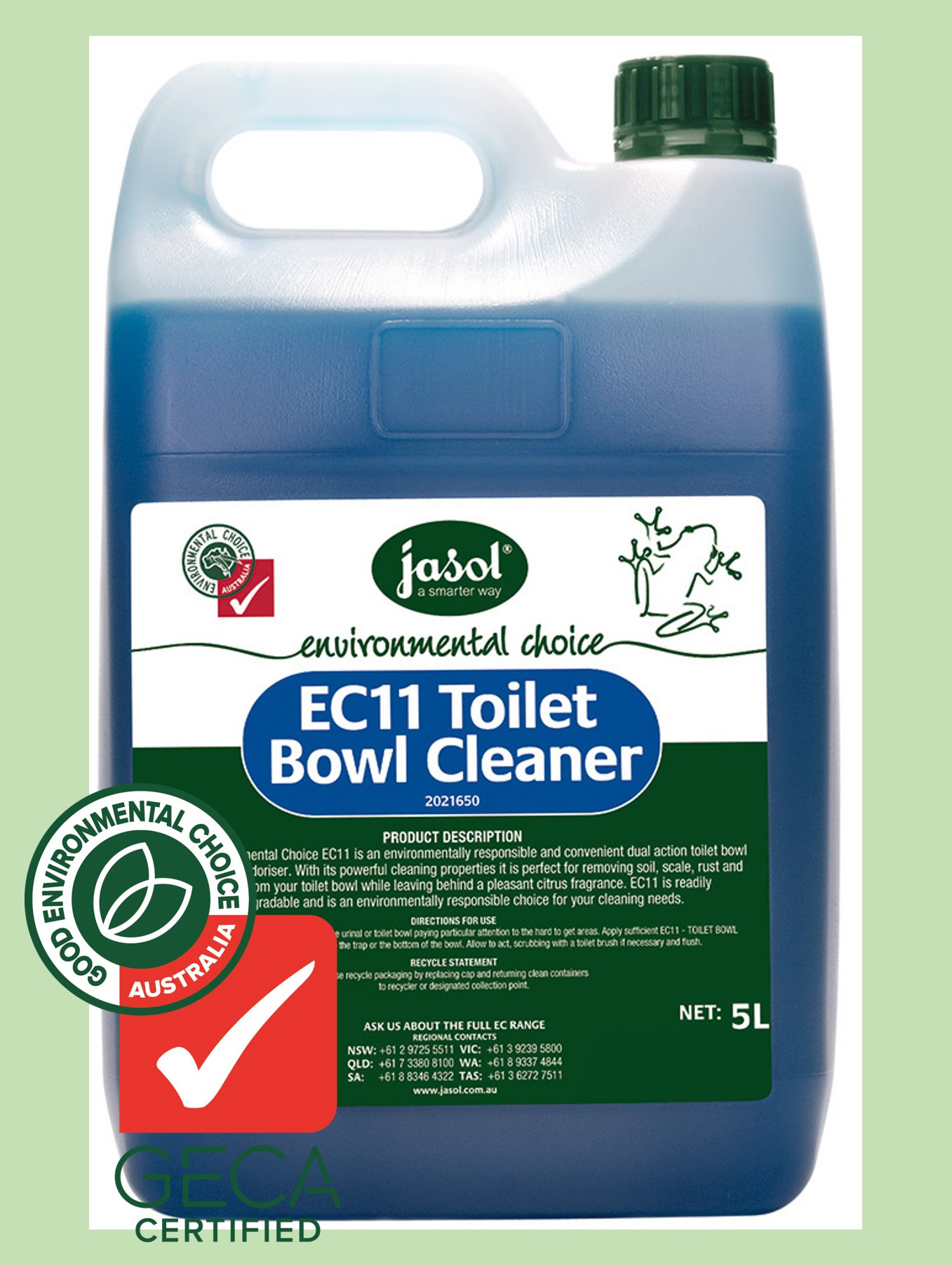 Jasol EC11 Toilet & Washroom Cleaner 5L Sustainable Washroom Products