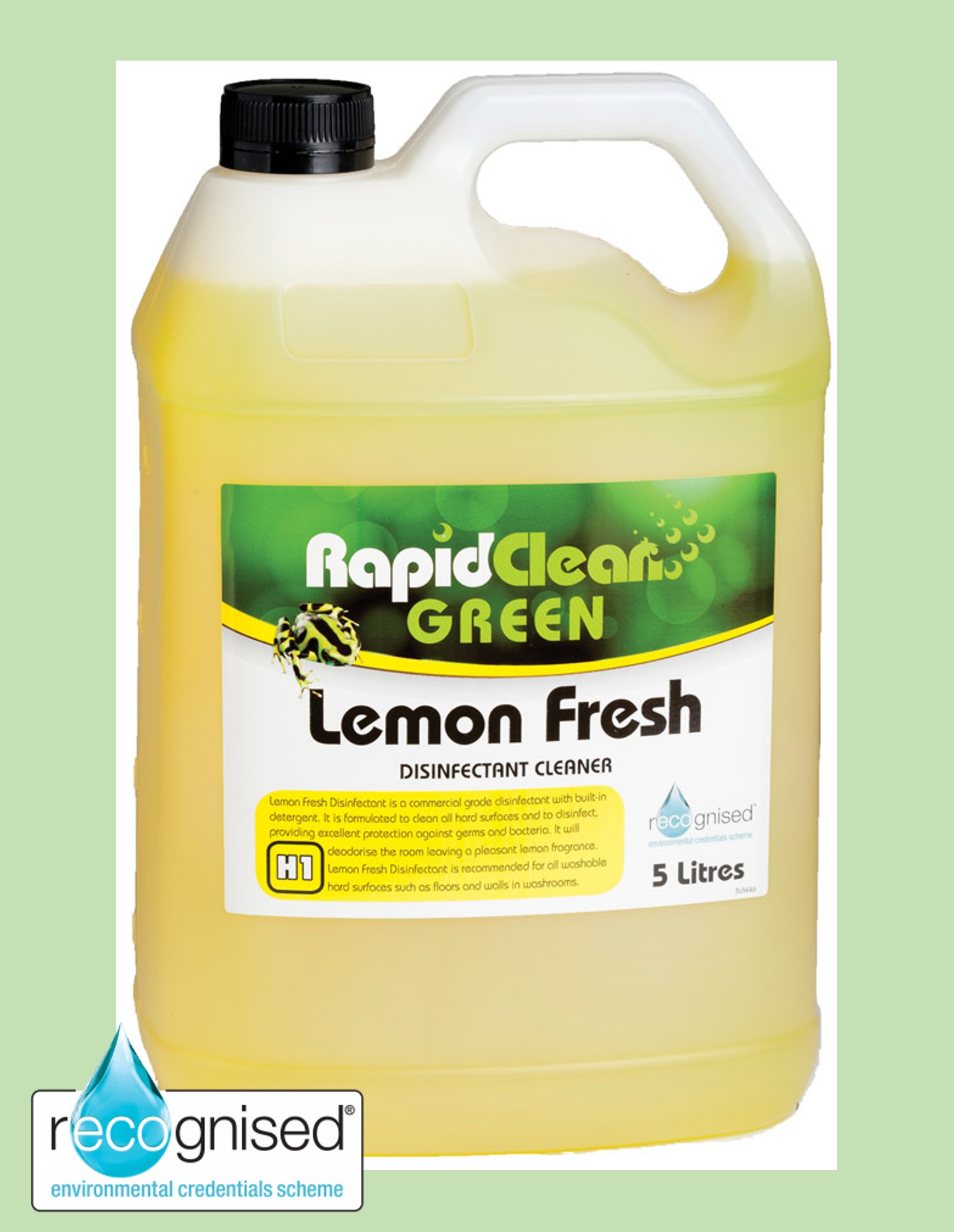 Rapid Green 5L Lemon Fresh Disinfectant Cleaner Deodoriser