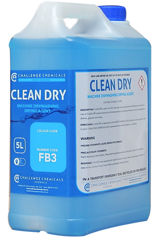 Challenge Cleandry Dishwashing Drying Agent 5L Carton of 3 Kitchen